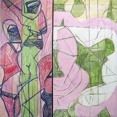 MARIUS BURHAN
CHERCHE LA VIE Huile sur toile...