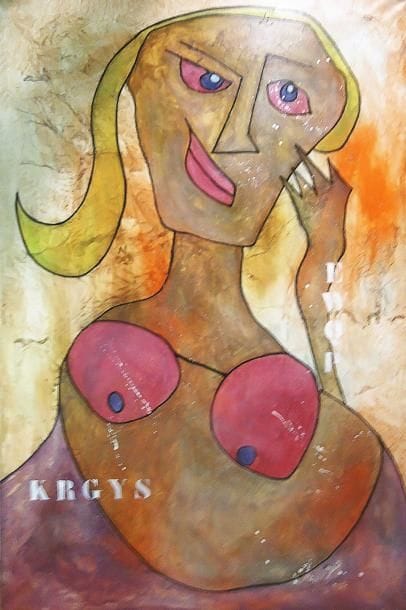 LOUIS
KRGYS - 2001 Technique mixte sur toile...