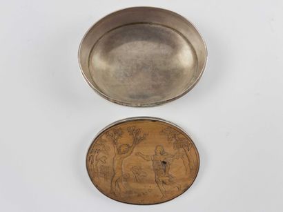 Augsburg.
Oval molded box engraved with the...