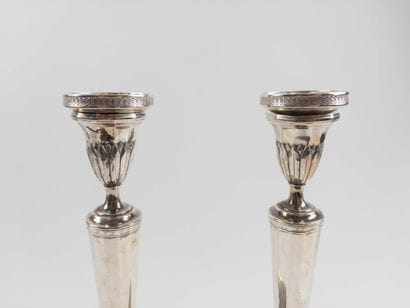 Empire period.
Pair of torches with circular...