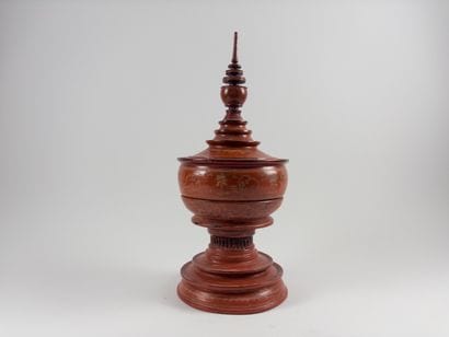 Hsun-Ok.
Buddhist offering receptacle. Decorated...