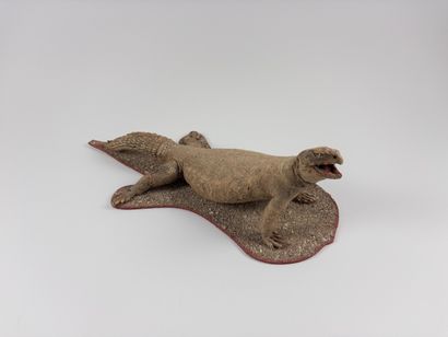 Whiptail lizard.
Uromastyx. Mounted on an...