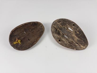 Two African masks. 
One certainly Lega (Democratic...