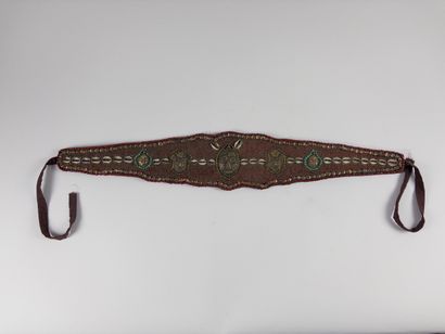 Tibet.
Shamanic belt decorated with cowries,...