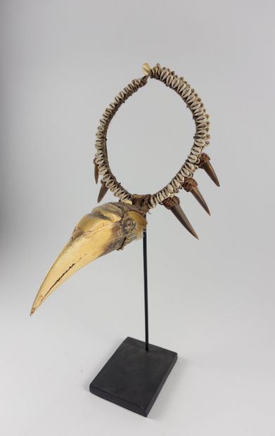 Asmat. 
Hunter's ornament decorated with...
