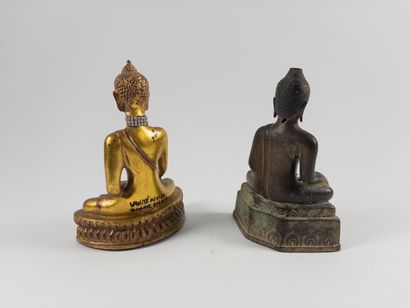 Thailand.
Two Shakyamuni Buddhas. Bronze...
