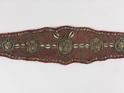 Tibet.
Shamanic belt decorated with cowries,...