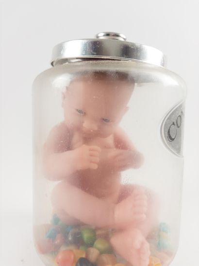 Confectionery. 
Glass jar containing sugared...