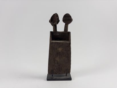 Luba.
Lamellophone. Carved wood mounted on...