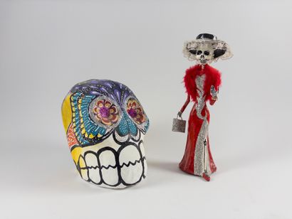 Mexico. 
Lot consisting of a calavera and...