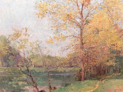 Albert Pinot (1875-1962).
Springtime. Oil...