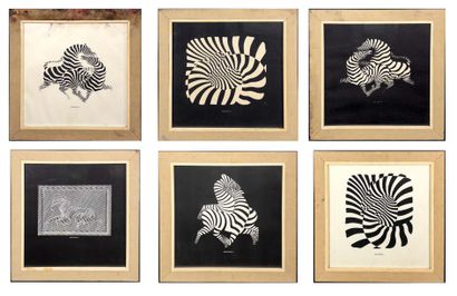 Victor Vasarely (France, 1906-1997).
Zèbres....