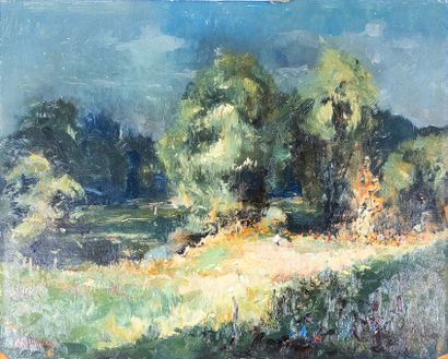 Louis Henno (1907-1990).
Lot of three paintings....