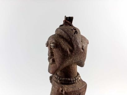 Songye. 
Janus fetish. The eyes are represented...