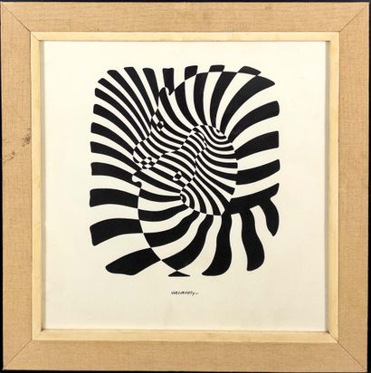 Victor Vasarely (France, 1906-1997).
Zèbres....