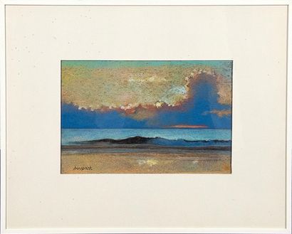 André Soupart (Belgique, 1943). 
Vue de plage....