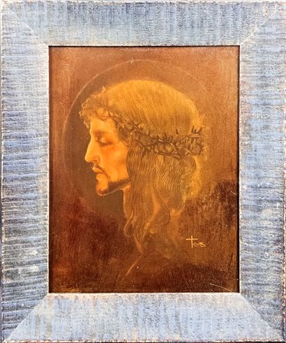 Flemish School.
Christ. Oil on panel. Monogram:...