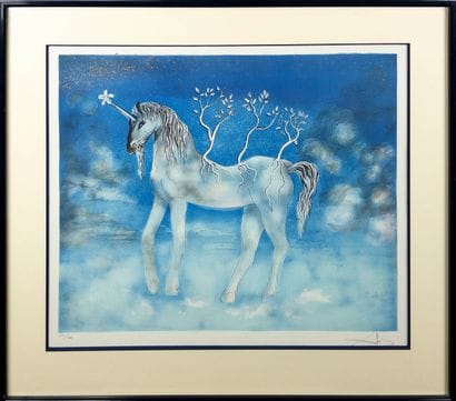 Salvator Dali (1904-1989).
The Unicorn. Lithograph...