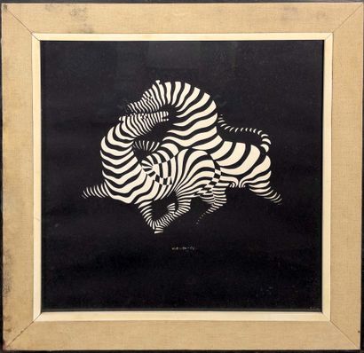 Victor Vasarely (France, 1906-1997).
Zèbres....