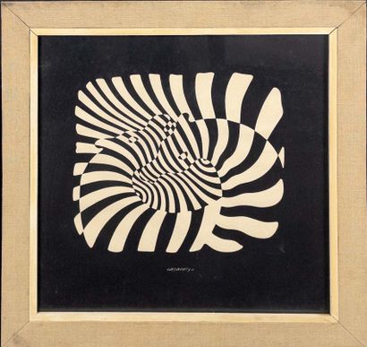 Victor Vasarely (France, 1906-1997).
Zèbres....