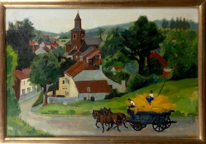 Léon Devos (Belgium, 1897–1974).
Lively village...