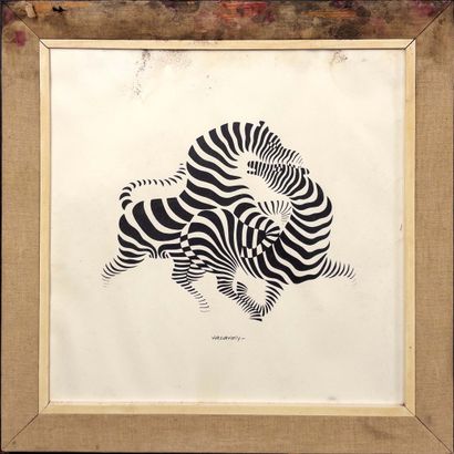 Victor Vasarely (France, 1906-1997).
Zèbres....