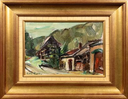 Albert Raty (1889-1970).
Village view. Oil...