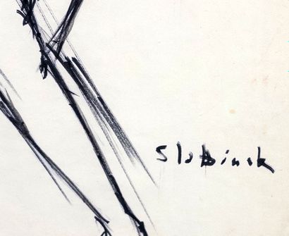 Rik Slabbinck (Belgique, 1914-1991).
Nu féminin....