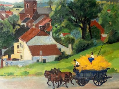 Léon Devos (Belgium, 1897–1974).
Lively village...