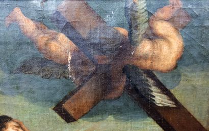 Italian school. 
Lamentation. Oil on canvas....