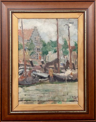 Anne Pierre De Kat (1881-1968).
Canal view....