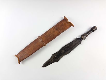 Salampasu.
Glaive and scabbard. Iron and...
