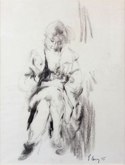 Eugène Leroy (France, 1910–2000).
Seated...