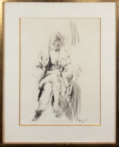 Eugène Leroy (France, 1910–2000).
Seated...