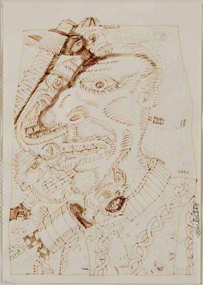 Robert COMBAS (1957)
Profil d'homme, 1985
Feutre...