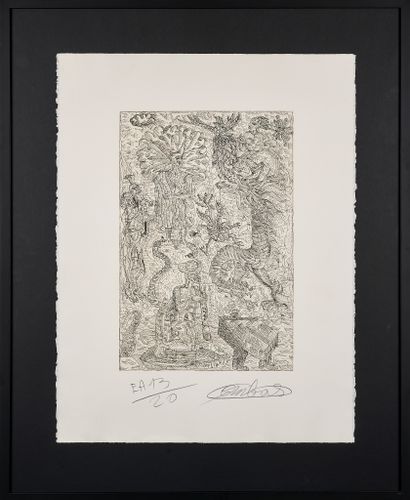 Robert COMBAS (Né en 1957)
Scène fantastique...