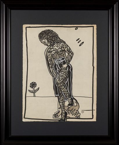 Robert COMBAS ( 1957)
Femme regardant une...