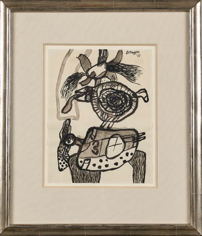 Guillaume Cornelis CORNEILLE (1922-2010)
Oiseau,...