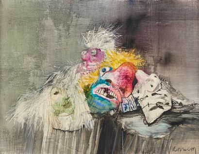 Jean JANSEM (1920-2013)
Les masques emplumés....