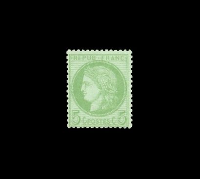 5c. Vert vif s/azuré. Signé. SUP. Cote :...
