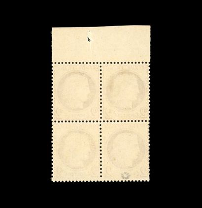 2c. Rouge-brun. Bloc de 4. HdeF. Signé. TB....