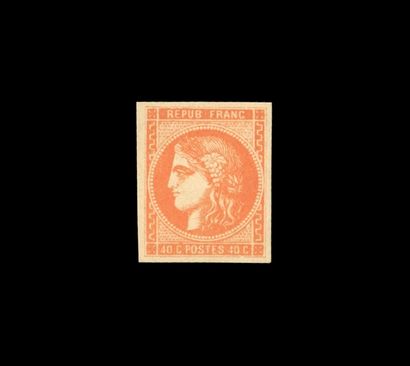 40c. Orange foncé. Fraîcheur postale. Signé...