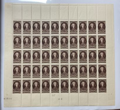 France SM : Lot de timbres en feuilles en...