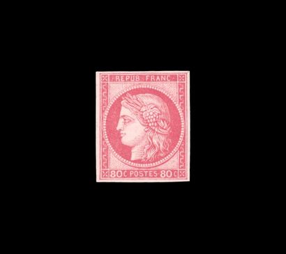 80c. Rose. ND. Signé. SUP. Cote : 1 050€
Etat...