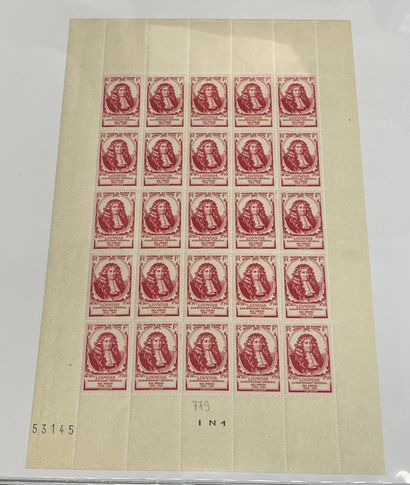 France SM : Lot de timbres en feuilles en...