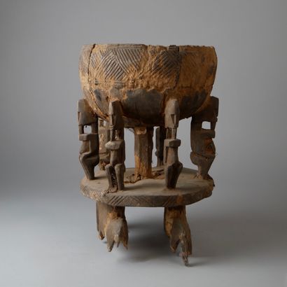 Coupe de hogon et son couvercle, Dogon, Mali,...