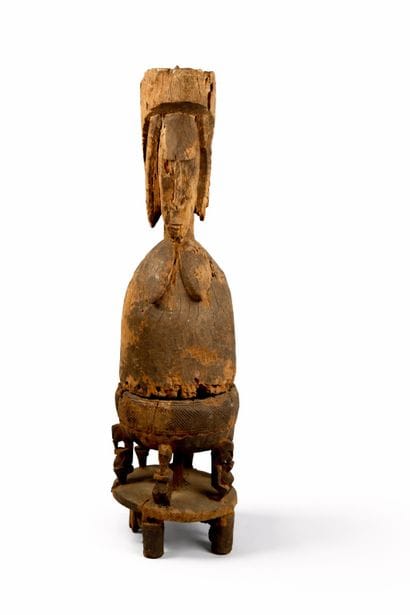 Coupe de hogon et son couvercle, Dogon, Mali,...