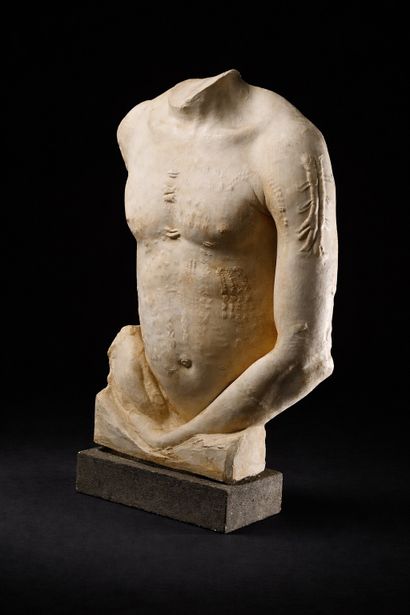 Moulage en plâtre d’un torse scarifié
Kuba,...