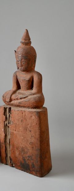Statue de Bouddha (Bhumisparsha mudra), Birmanie
Bois,...
