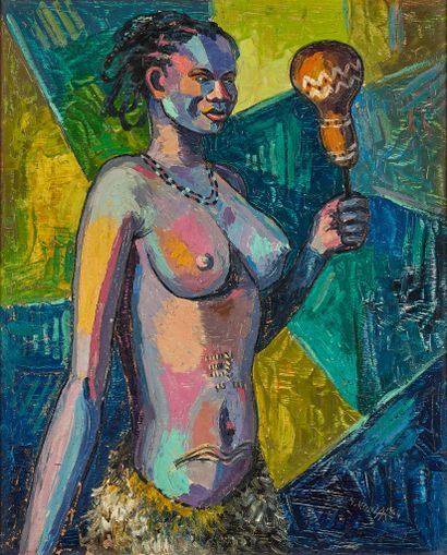 KANZA (20th century)
Oil on panel signed...